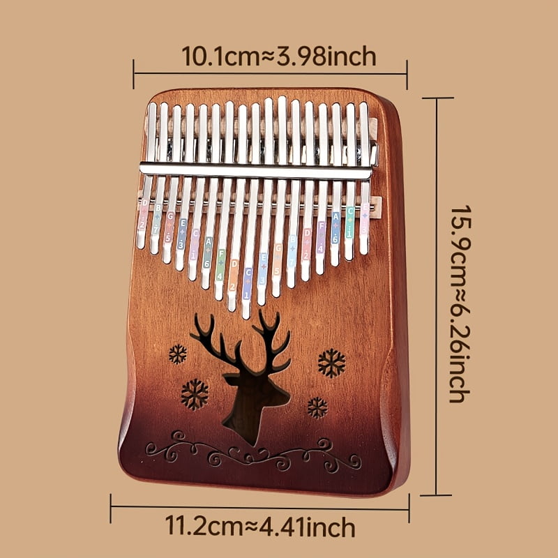17-Key Thumb Piano Kalimba Beginner-Friendly Finger Piano for Girls, Easy-to-Learn Birthday Gift and Trendy Musical Instrument