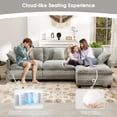 thumbnail image 3 of BedLuxury 111.5'' Modular Sectional Sofa with Movable Ottoman, L Shaped Cloud Couch for Living Room, 3-Seat, Grey, 3 of 11