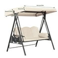 thumbnail image 3 of NIZEMNAN Outdoor Swing Chair Canopy Replacement, 75"x47" Universal Waterproof Cover for 2-3 Seater Porch Swings, Heavy Duty 190T Polyester Sun Shade with Anti-UV Protection, 3 of 6