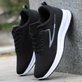 thumbnail image 5 of Men's Breathable Mesh Sneakers, Summer Anti-Odor Casual Shoes, Slip- Lightweight Woven Running Shoes, Black Trendy Versatile Work Shoes, 5 of 7