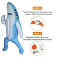 thumbnail image 4 of 2 Sizes  Cute Unique Standing Shark Design Inflatable Suit  Halloween Christmas Play Inflatable Costume Props, 4 of 7