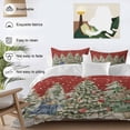 thumbnail image 3 of Christmas Bedding Duvet Cover Set Twin Size 4 Pieces Xmas Bunny Sweater Snowflakes Pine Tree Red Bedding Set with Zipper Closure, 1 Comforter Cover 68x86 Inches 1 Flat Sheet & 2 Pillow Cases, 3 of 7