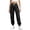 Black, variant on Women's Cargo Sweatpants, High Waisted Baggy Joggers with Pockets, Straight Leg Elastic Ankle Athletic Trousers for Hiking, Workout and Casual Wear Beige L