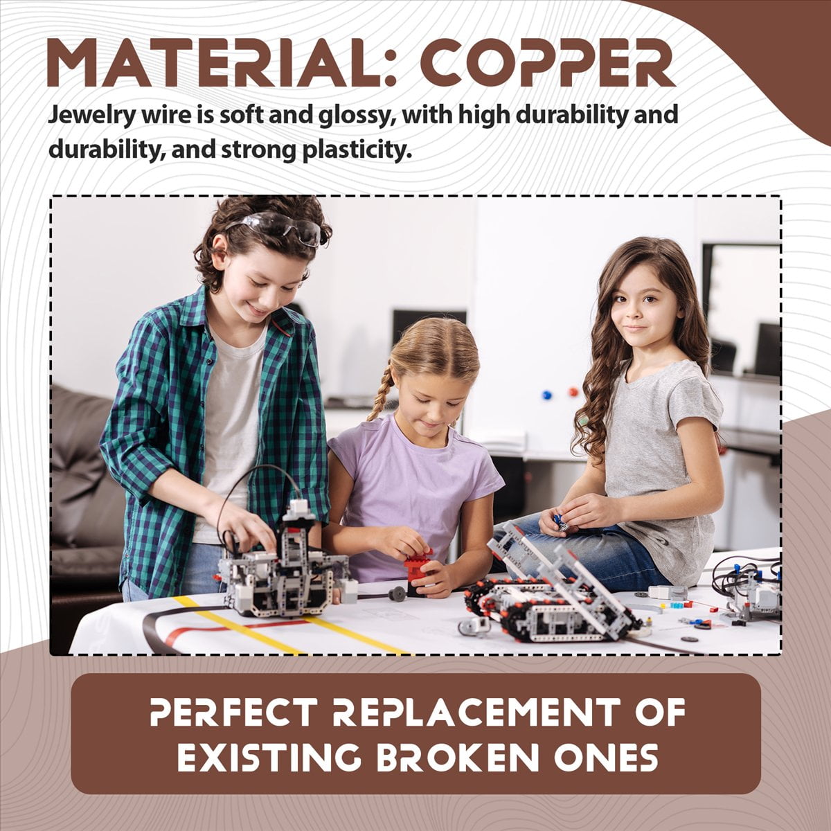 Copper Wire, 99.9% Soft Pure Bare Copper Wire for Gardening, Electroculture,16 Gauge/ 1.3 mm Diameter, 127 Feet,1 Pound