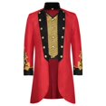 thumbnail image 1 of Manteau pour Hommes Couleur Unie Mode Rétro Vêtements de Cosplay Rouge TTG, 1 of 6