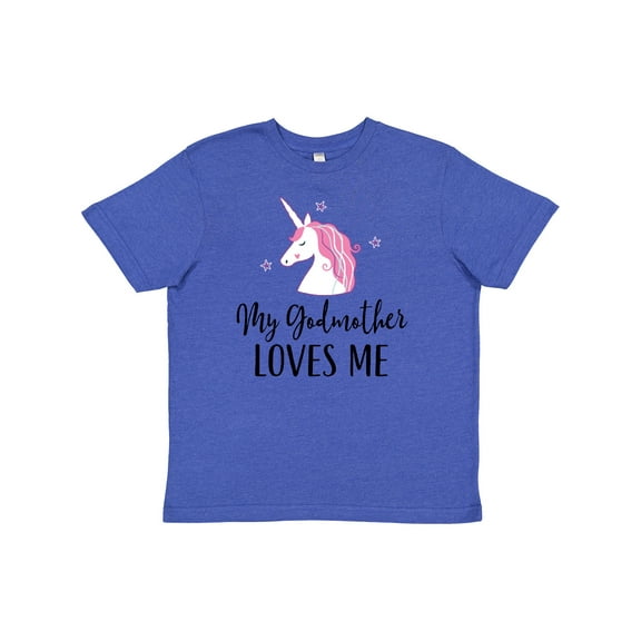 Inktastic My Godmother Loves Me Unicorn Youth T-Shirt
