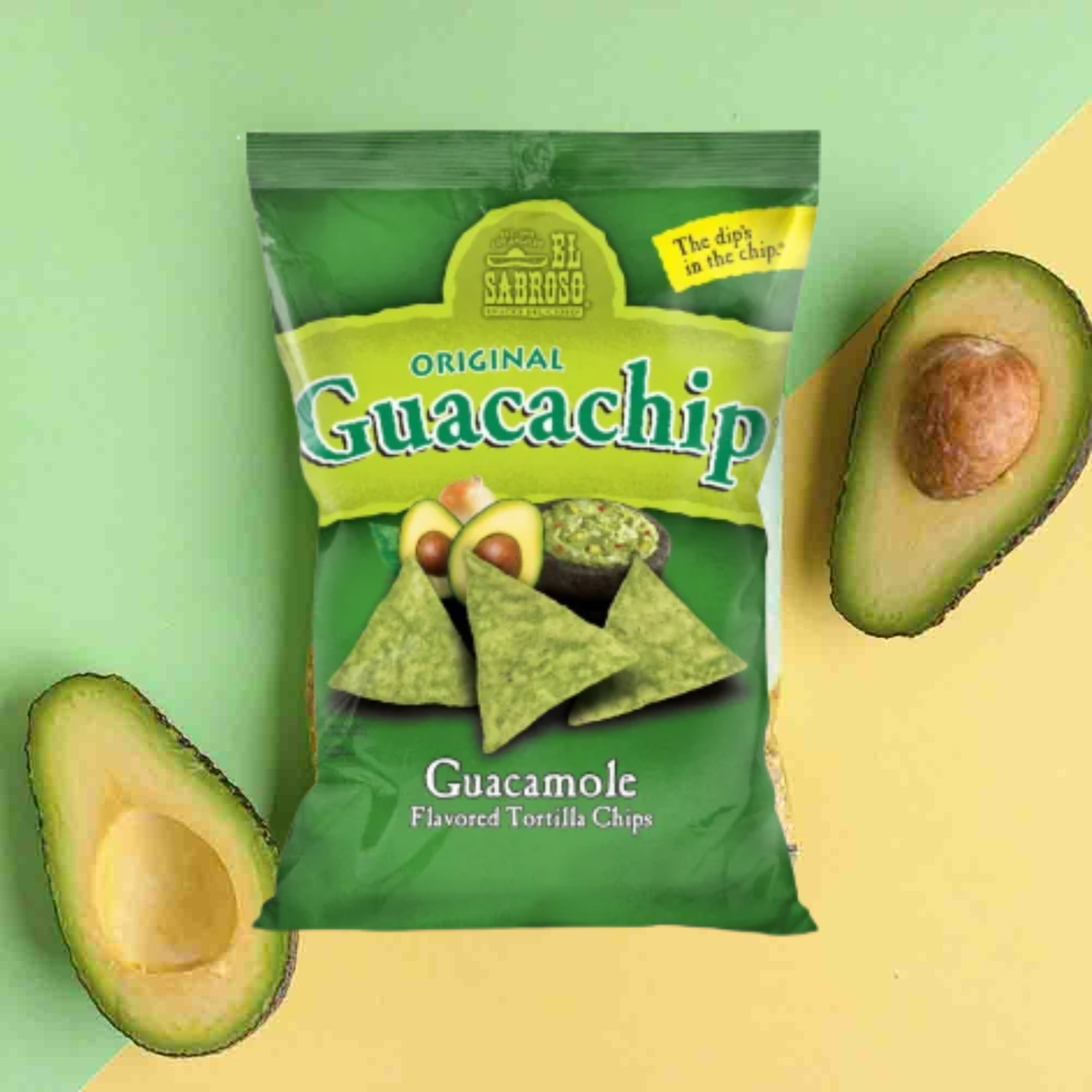 El Saboroso Guacachip Guacamole-Flavored Tortilla Chips (5 oz., 6-pack)