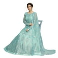 thumbnail image 6 of Trendmalls Women's Net Fabric Embroidery with Stone Work Ready To Wear Anarkali Suit Set, 6 of 8