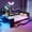 Black+Blue, variant on Mirightone Full Size Gaming Corner Bed with Desk and Light, Wooden Gaming Daybed with Storage Drawers and Bookcase, Corner Bed Frame for Adults Teens - Black+Blue