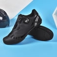 thumbnail image 2 of QJUHUNG Men‘s Cycling Shoes with Rubber Sole - Slip-Resistant Wear-Resistant Flat Shoes for Daily Riding  Solid Color  PU Upper  Fabric Inner  EVA Insole, 2 of 6