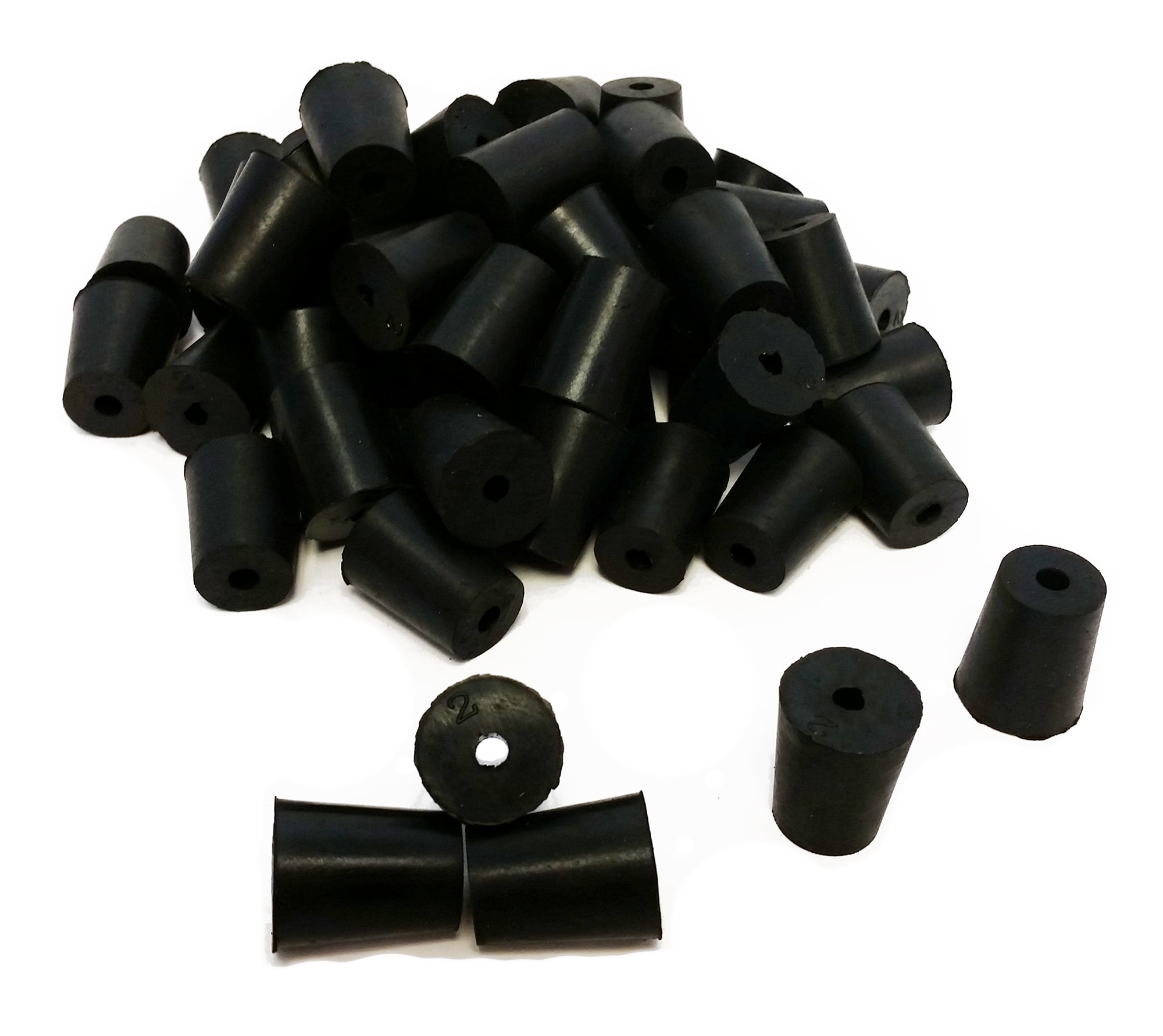 Rubber Stoppers, Size 2, 1Hole. Pack 1Pound.