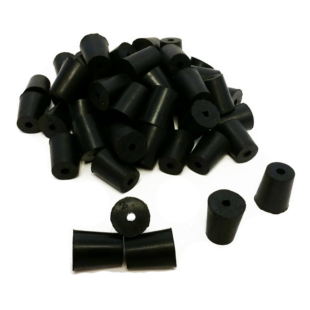 Rubber Stoppers, Size 2, 1Hole, 1Pound Pack