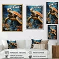 thumbnail image 4 of Designart "Turtle Serenity Depicted Abstractly" Animals Turtle Wall Decor, 4 of 7