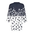 thumbnail image 3 of Fall Tops for Women 2024 Trendy Plus Size Blouse 3/4 Sleeve V-Neck Floral Print Shirts Dressy Casual T-Shirts Fall Clothes for Women 2024 Trendy gray X-Large, 3 of 6