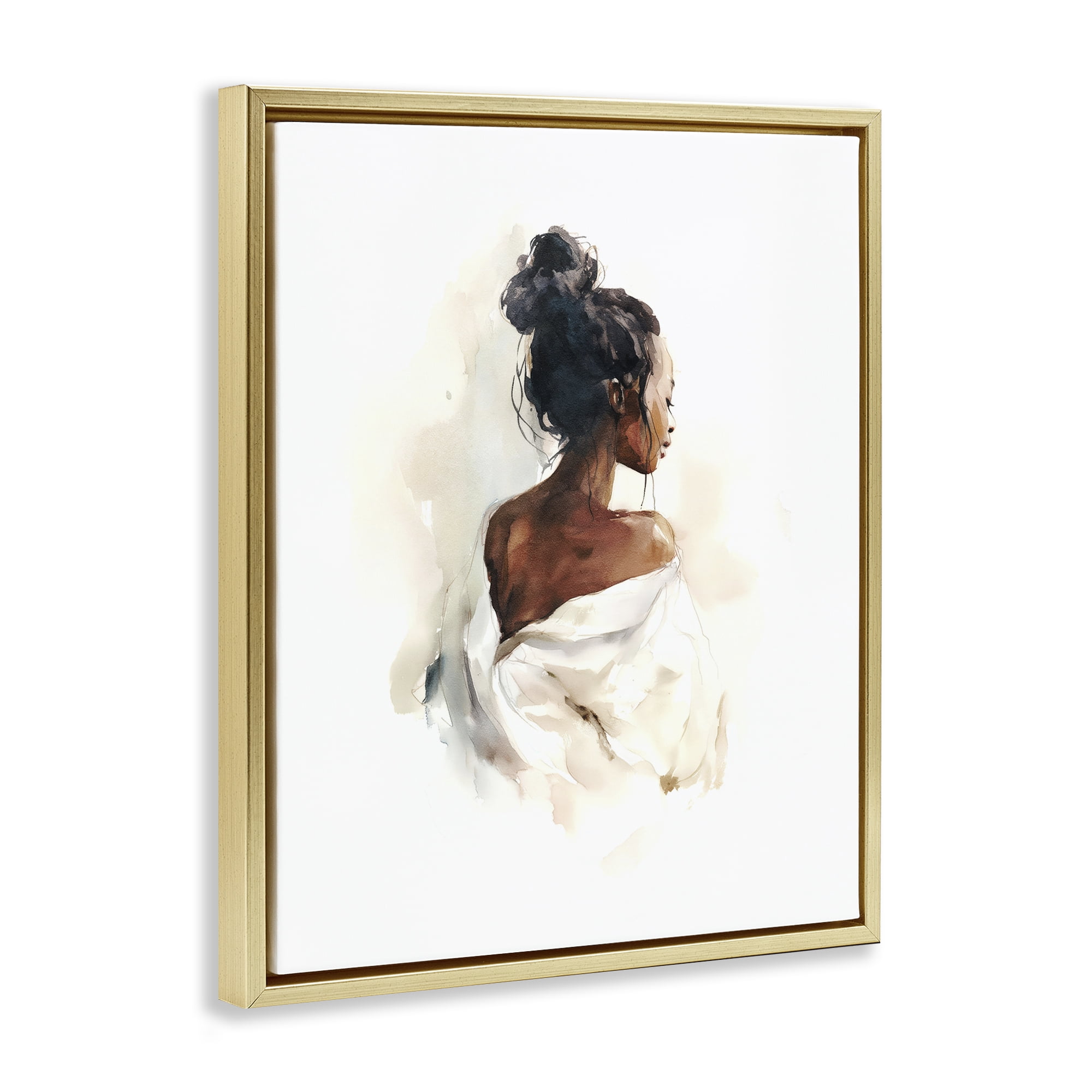Stupell Industries Chic From Behind Gold Framed Floater Canvas Wall Art, design by Svetlana Aleynikova