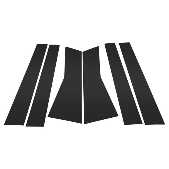 Unique Bargains 6 Pcs Front Rear Left Right Car Door Pillar Window Trim for Acura MDX 2007-2013 Plastic Black