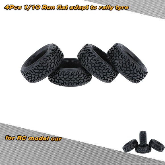 4Pcs/Set 1/10 Grain Run Flat Rally Car Tyre for Traxxas HSP Tamiya HPI Kyosho RC Rally Model Car