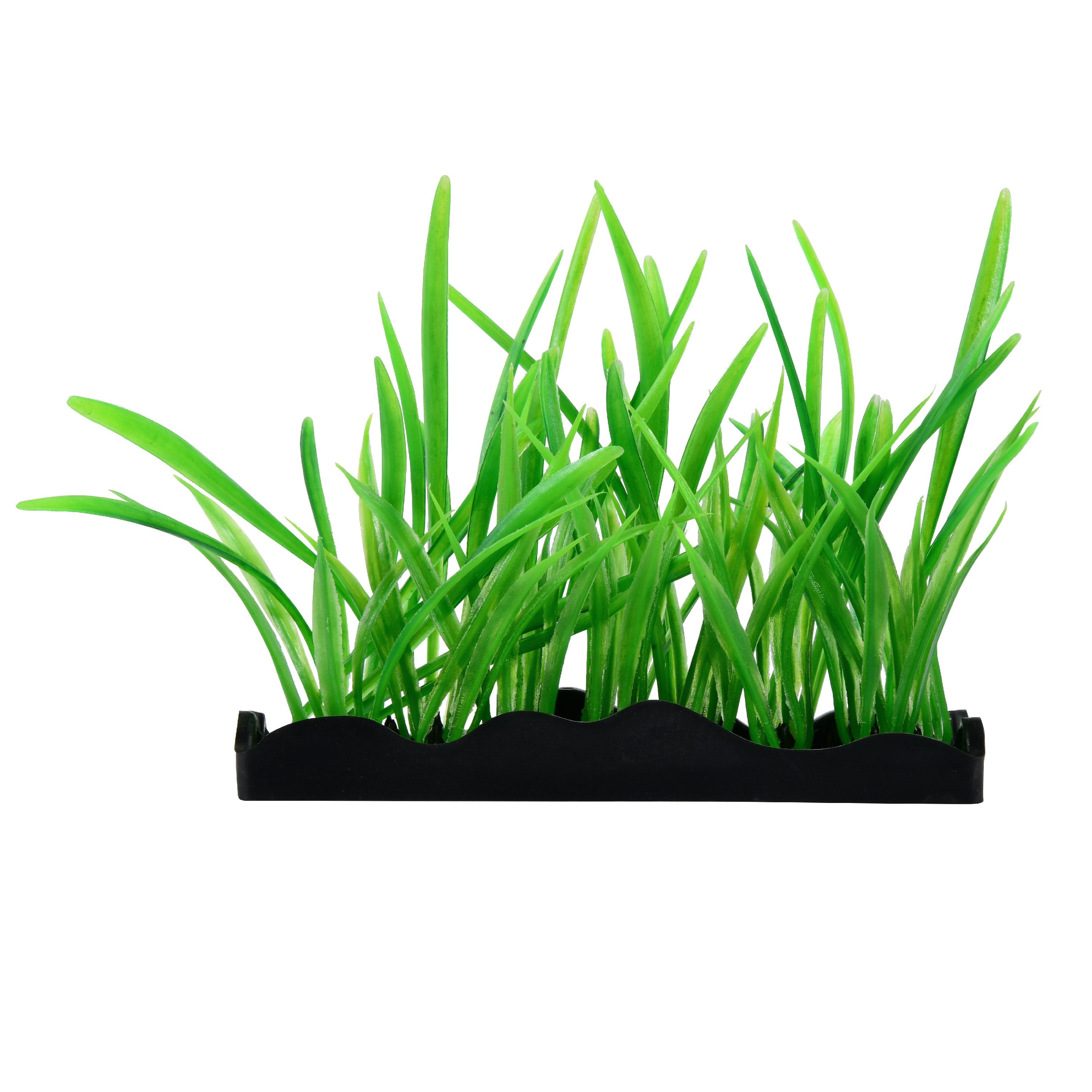 (4 pack) Penn-Plax Foregrounder Aqua-Scaping - Green Bunch Plants - Aquariums Decor - Five Per Pack