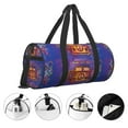 thumbnail image 4 of Rocae Peace And Love Print Round Travel Duffel Bag and Fitness Bag, Women's Waterproof Weekend Tote, Men's Travel and Fitness Essentials, 4 of 8