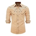 thumbnail image 2 of CAIXIA Boys Western Shirt Toddler Embroidered Pearl Snap Button Down Cowboy Long Sleeve Shirts, 2 of 4