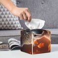 thumbnail image 6 of Zufioo Cute Maple Leaf Koala Tissue Box Cover, Tissue Box Cover Holder Square PU Leather for Bathroom Vanity, Countertops, Dressers, Night Stand, Parlors and Offices, 6 of 7