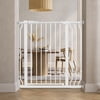 GIANNA Easy WalkThru Safety Gate for Doorways and Stairways, Fits 29.1 - 38.5 Inch Openings, With Auto-Close/Hold-Open Features, 30-inch Tall, White