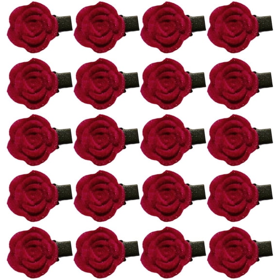 Flower Hairpin Red Rose Hair Clips For Women Elegant Flower Bobby Pin For Ladies Valentines Day Wedding Hair Accessories