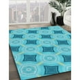 thumbnail image 3 of Ahgly Company Machine Washable Indoor Rectangle Transitional Dark Turquoise Green Area Rugs, 6' x 9', 3 of 7