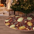 thumbnail image 5 of Balery Pumpkin Leaf Daisy Printed Christmas Tree Skirt , Merry Christmas Party Christmas Tree Decoration,Adjustable Tree Skirt-48", 5 of 6