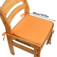 thumbnail image 4 of Cozeii Chair Cushion with Ties, 15.7x15.7 Inch Soft Seat Pad for Office Dining Chair, Thick Comfortable Chair Pad Non-Slip, Machine Washable Cover, Orange, 4 of 5