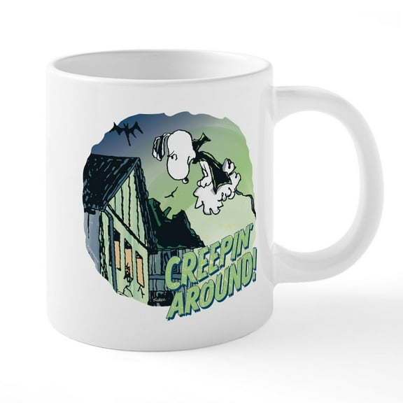 CafePress - Snoopy Creepin Around! - 20 Oz White Ceramic Mega Mug