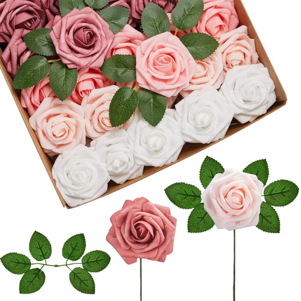 Rosas artificiales de espuma InnoGear, 50 unidades
