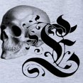 thumbnail image 2 of CafePress - Gothic Skull Initial E - Cute Infant Baby Football Bodysuit, 2 of 3