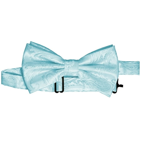 - Paisley Pre-Tied Bow-Tie - Aqua