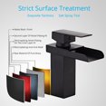 thumbnail image 5 of Wovier Matte Black Waterfall Bathroom Sink Faucet with Supply Hose and Plate,Single Handle Single Hole Lavatory Faucet,Basin Mixer Tap Commercial, 5 of 7