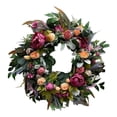 thumbnail image 4 of Corona de primavera/verano para puerta, guirnalda de flores de 45 cm (18 pulgadas), guirnalda colgante de flores artificiales para balcón,, 4 of 9