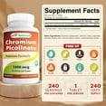 thumbnail image 2 of Best Naturals Chromium Picolinate 1000 mcg 240 Tablets, 2 of 8