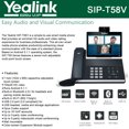 thumbnail image 1 of Yealink SIP-T58V Video Phone HD Audio USB 2.0 Opus Codec Dual Band Wi-Fi, 1 of 2
