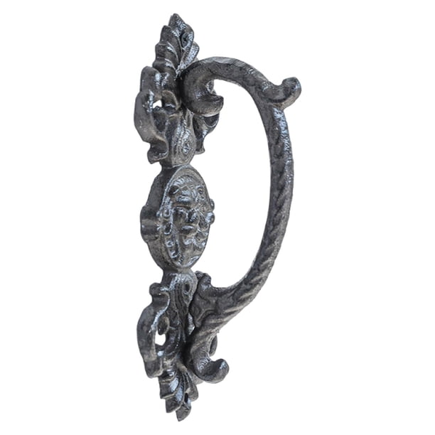 Manija de puerta de metal para jardín exterior, 8,6 pulgadas de largo, versátil, para herrajes de muebles, instalación rápida, estilo rústico