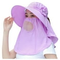 thumbnail image 2 of Lroveb Bucket Hats for Women Outdoor Sport Fishing Hiking Hat Uv Protection Face Neck Flap Sun Cap Hat, 2 of 3