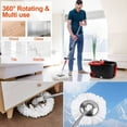 thumbnail image 5 of odorsTT Black 360 °   Spinning Mop Bucket, 3 Washable Microfiber Pads, Adjustable Stainless Steel Handle, Easy Moving with Wheels for Floor Cleanning, 5 of 7