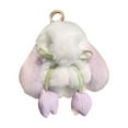 thumbnail image 2 of EGYMEN Adorable Bunny Keychain, Cute Imitation Mink Rabbit Pendant, Fashionable Doll Bag Charm, Whimsical Mini Plush Keyring Gift, 2 of 6