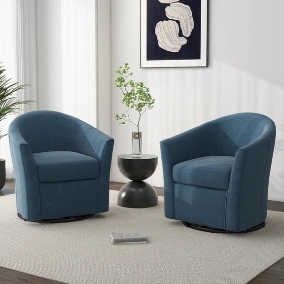 Swivel Accent Chair Armchair, Modern Round Single Sofa Seating Comfy Reading Barrel Chairs For Living Room Bedroom, Customized