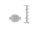 thumbnail image 4 of 1-1/2 Carat T.W. Diamond 10kt White Gold Double Halo Cluster Engagement Ring, 4 of 5