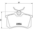 thumbnail image 4 of Brembo Brake Pad P85017 FMSI Number D1112-8216; Low-Metallic; Set Of 4; With Hardware, 4 of 4