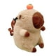 thumbnail image 3 of Mochila de peluche de carpincho, bolsa de peluche, divertida mochila de peluche para viajes informales. Caqui, 3 of 9