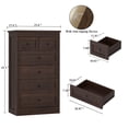thumbnail image 2 of NEORIVER 6 Drawer Tall Dresser, Modern Farmhouse Chest of Drawers with Assembly Video Guide, 2 of 7