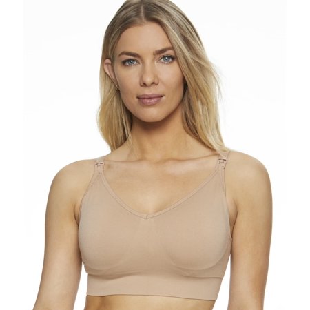 LEADING LADY Warm Taupe Alyssa Seamless Wireless Nursing Bra, US Large, NWOT