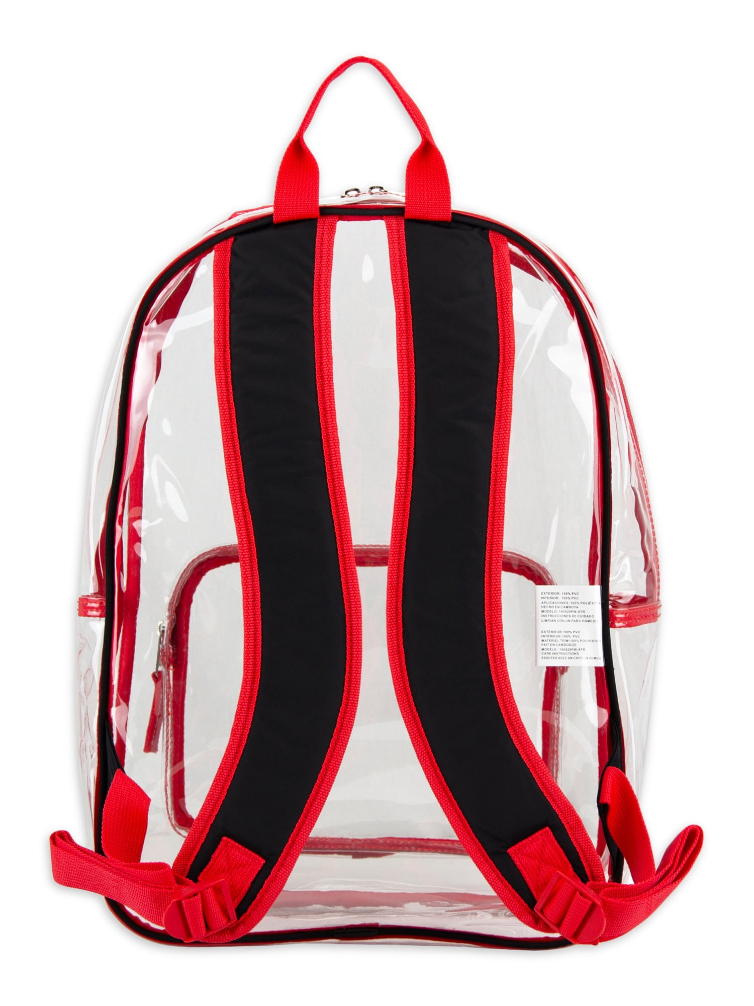Eastsport Spark Clear Backpack, Red/Black