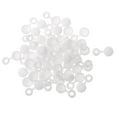thumbnail image 1 of 50 Pcs White Screw Caps Diameter Screw Covers for, 1 of 8
